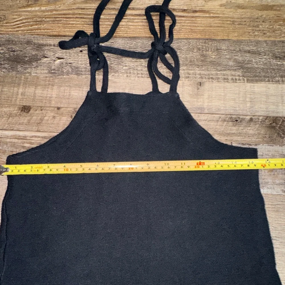 Madewell Texture & Thread Small Black Tie Strap Tank Swing Top - Picture 8 of 9
